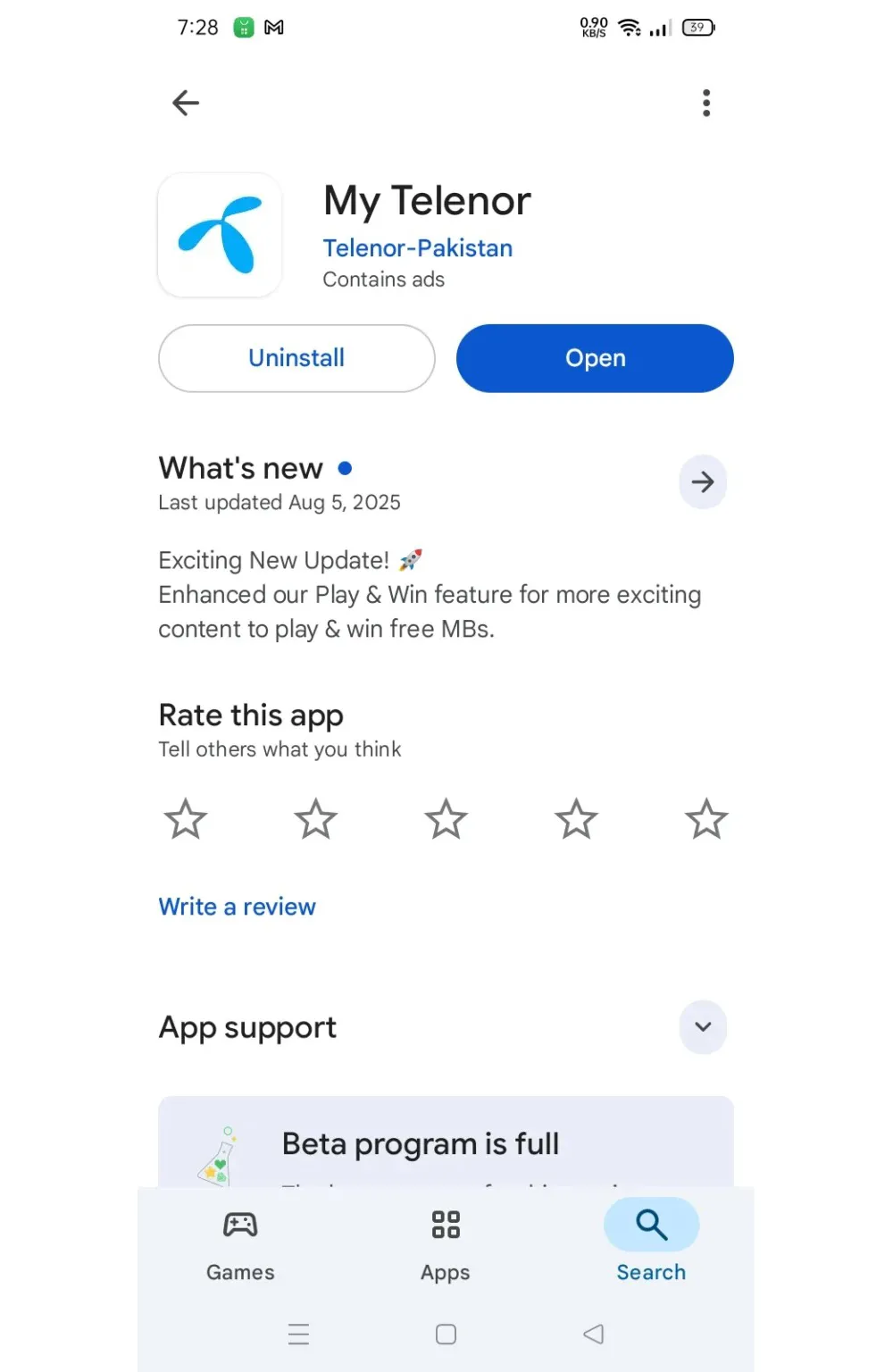Install the My Telenor App